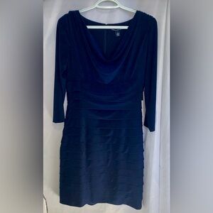 American Living Royal Blue Tiered Dress 3/4 Sleeves Women’s Size 8